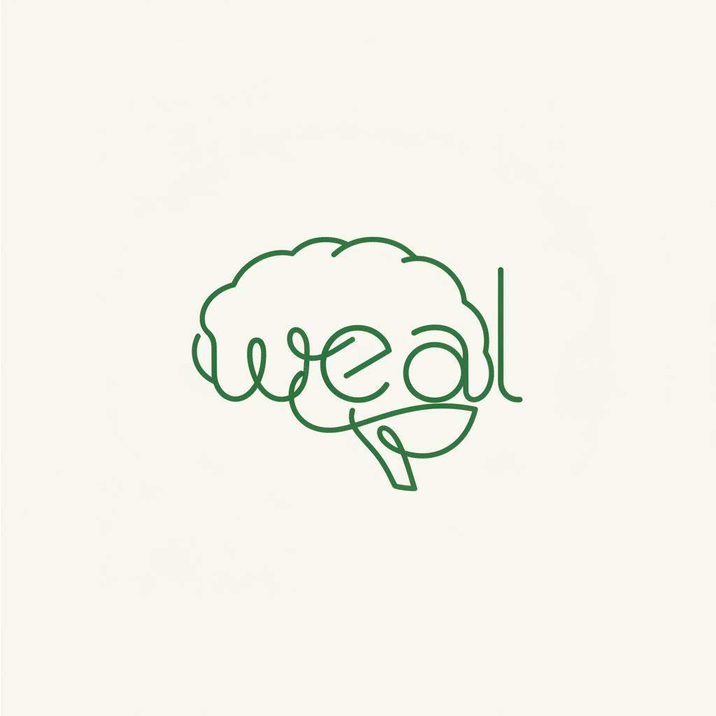 ‘weal’ letters contorted into a brain